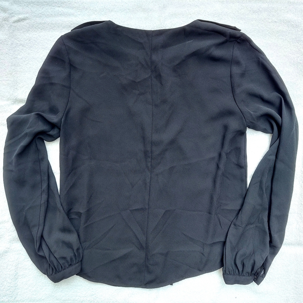 H&M Black Ruffle Blouse - Picture 2 of 5